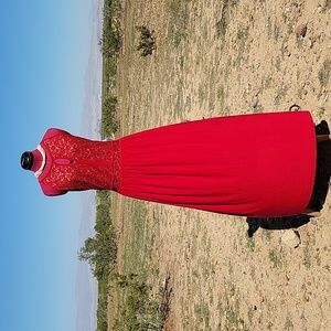 NWT NightWay NW Halter RED Long  Dress Gown sz 22 W   Valentines Day